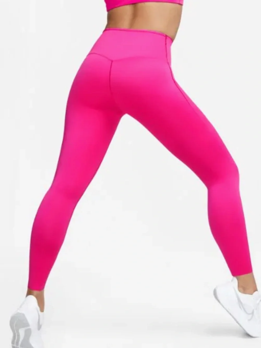 Nike GO High-Rise 7/8 Leggings in Bright Pink